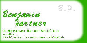 benjamin hartner business card